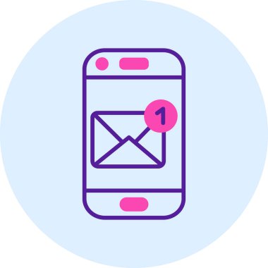 Cep telefonu. Web simgesi basit illüstrasyon