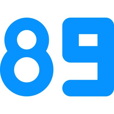 9738 numara mavi vektör illüstrasyonu