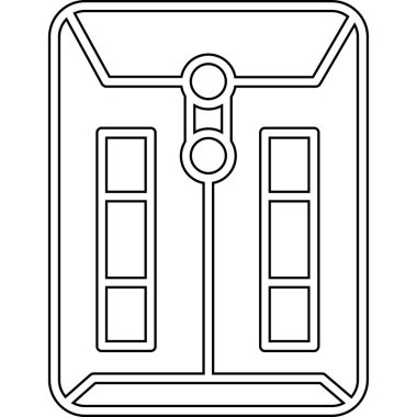 Bir kapı simgesinin vektör illüstrasyonu