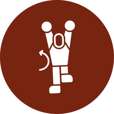 Glyph simge vektöründe eşsiz bir adam