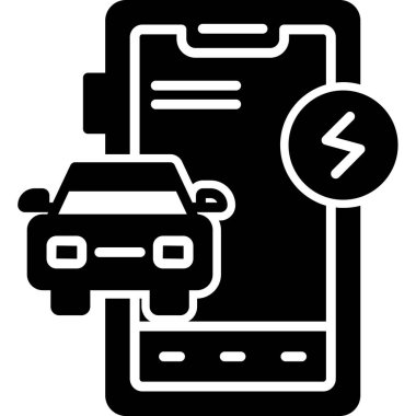 Araba simgesinin vektör illüstrasyonu