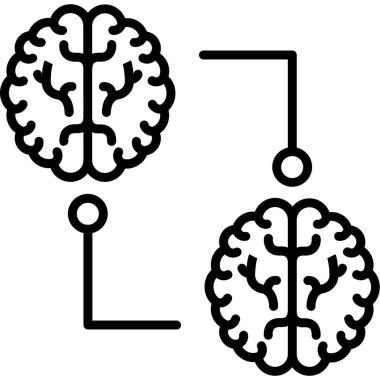 beyin ikonu vektör illüstrasyonu