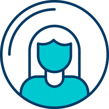 Kadın simgesinin vektör illüstrasyonu