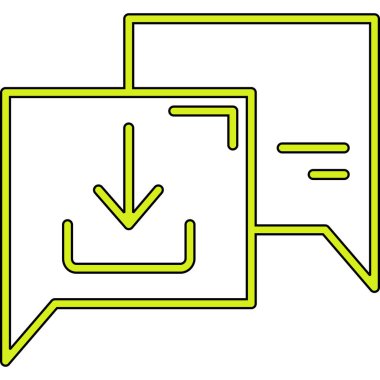 Konuş. Web simgesi basit illüstrasyon