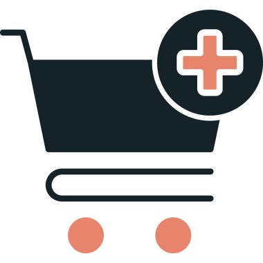 Sepet simgesi düz stil ekle