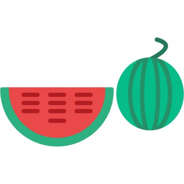 Karpuz ikonu. vektör tasarımı