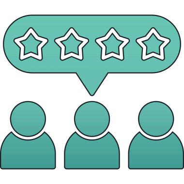 Geribildirim derecelendirme rengi vektör çizimi