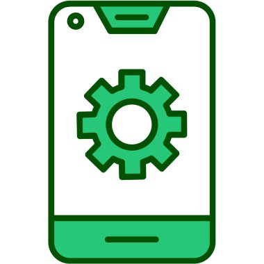 cep telefonu ayarı simgesi, vektör illüstrasyonu