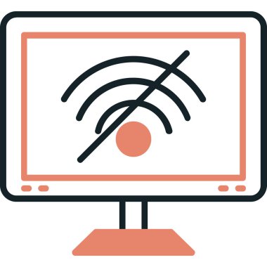 Kablosuz. Web simgesi basit tasarım