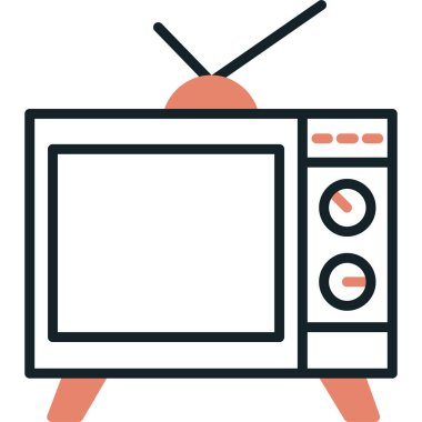 Kolayca değiştirebilen ya da düzenleyebilen TV vektör simgesi