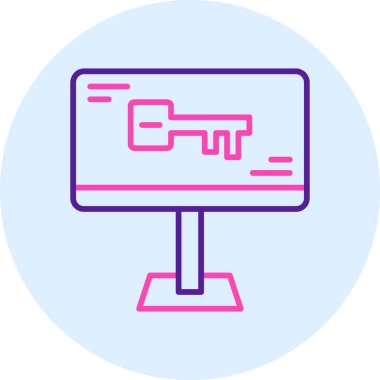 Ekranlı bir dizüstü bilgisayarın vektör çizimi