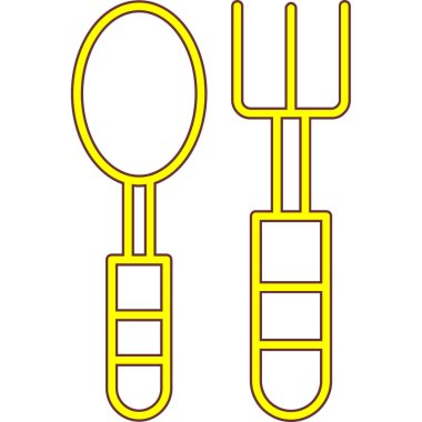 Çatal simgesi, vektör çizimi