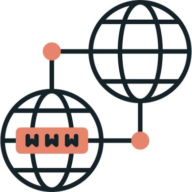 Web simgesi vektör illüstrasyonu