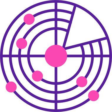 Radar. Web simgesi basit illüstrasyon