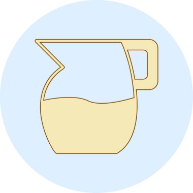 Bardak. Web simgesi basit illüstrasyon