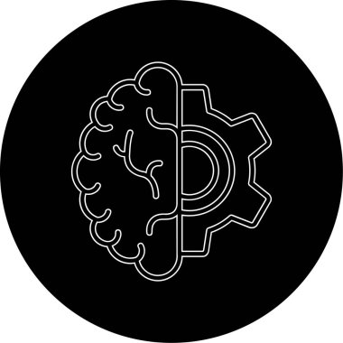 Beyin. Web simgesi basit tasarım