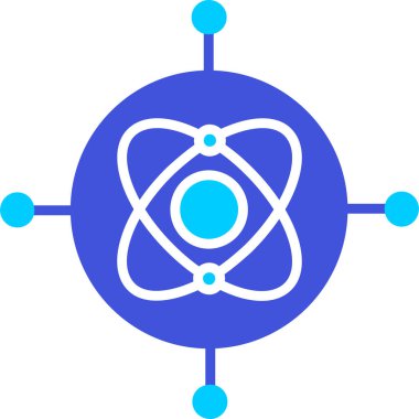 atom. Web simgesi basit illüstrasyon