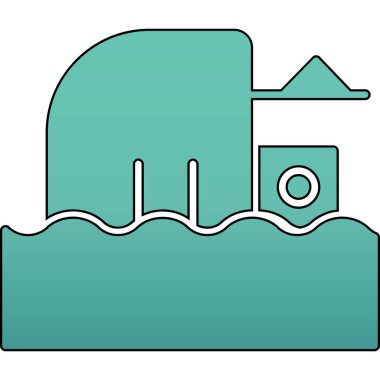 Bir ev simgesinin vektör illüstrasyonu