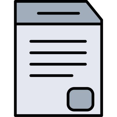 belge simgesi vektör illüstrasyonu