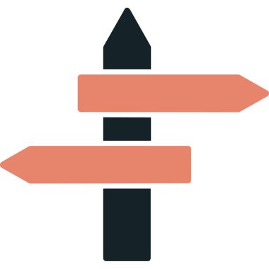 Yönlendirme ok simgesi doldurulmuş ana hatlar biçiminde