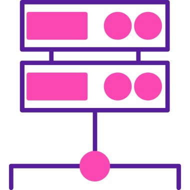 Ağ simgesinin vektör illüstrasyonu
