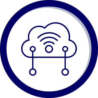 Kablosuz. Web simgesi basit illüstrasyon