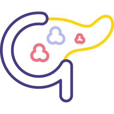 İnsan karaciğer organ simgesinin vektör çizimi