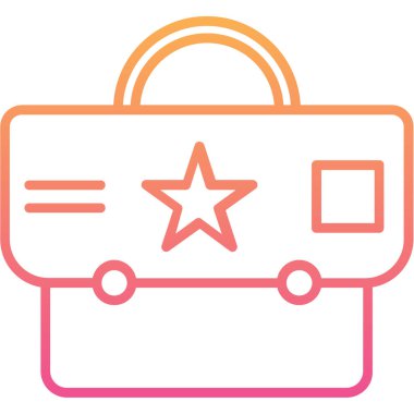 Alışveriş poşeti ikon vektör illüstrasyonu