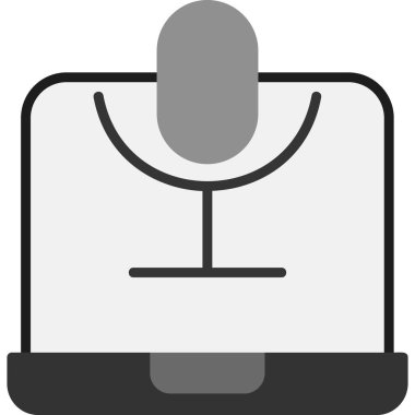 podcast web simgesi basit illüstrasyon