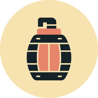 Basit vektör simgesi, şişe illüstrasyonu