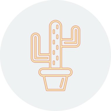 Kaktüs simgesi vektör illüstrasyonu