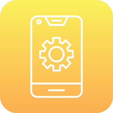 Akıllı telefon simgesi, vektör illüstrasyon tasarımı