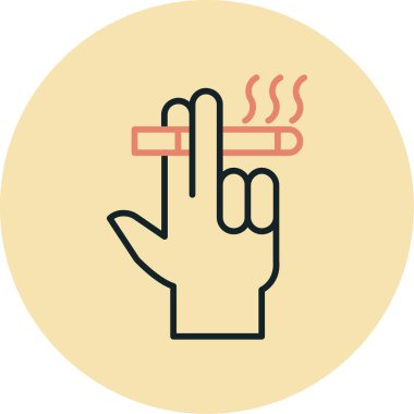 dumanı tüten web simgesi, vektör illüstrasyonu