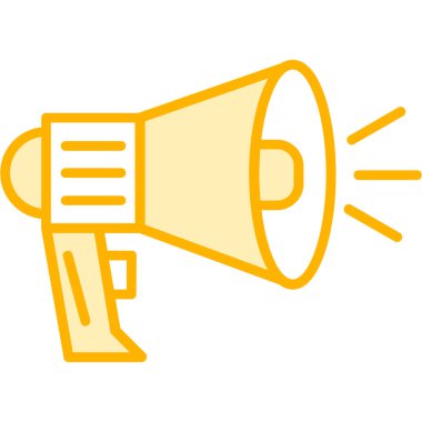 Megafon ikonu vektör illüstrasyonu