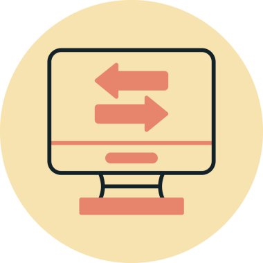 Web simgesi. Dizüstü bilgisayarın vektör çizimi