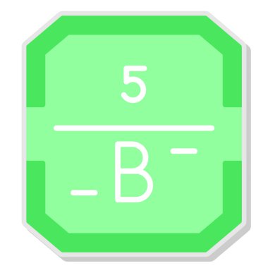 Yeşil altıgen içinde b harfi logosu