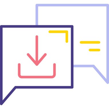 Mesaj var. Web simgesi basit illüstrasyon