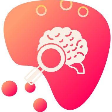 Beyin simgesi, vektör illüstrasyonu