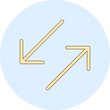 Bir ok simgesinin vektör illüstrasyonu