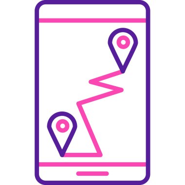 konum simgesi vektör illüstrasyonu