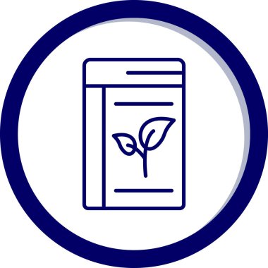 Bir çiçek simgesinin vektör illüstrasyonu