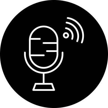 mikrofon simgesi vektör illüstrasyonu