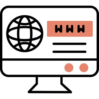 Tarayıcı. Web simgesi basit tasarım