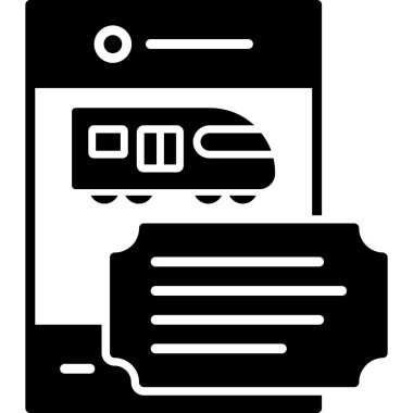 tren. Web simgesi basit tasarım