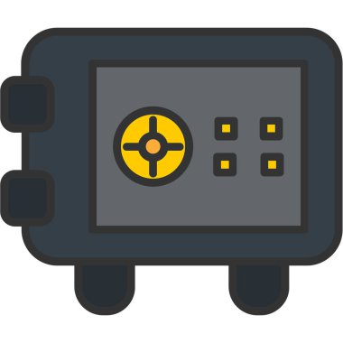 Güvenlik sistemi simgesi, vektör çizimi. güvenlik sistemi