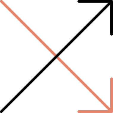 ok yönü simgesi ana hat biçiminde