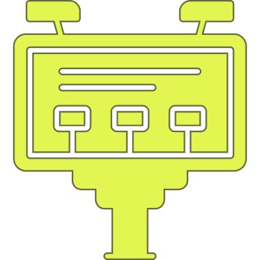 Modern bir bilgisayar simgesinin vektör çizimi
