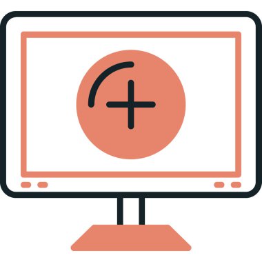 Bilgisayar. Web simgesi basit illüstrasyon