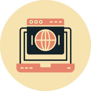 Bilgisayar simgesi. vektör illüstrasyonu