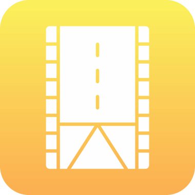 Bir yol simgesi illüstrasyonu